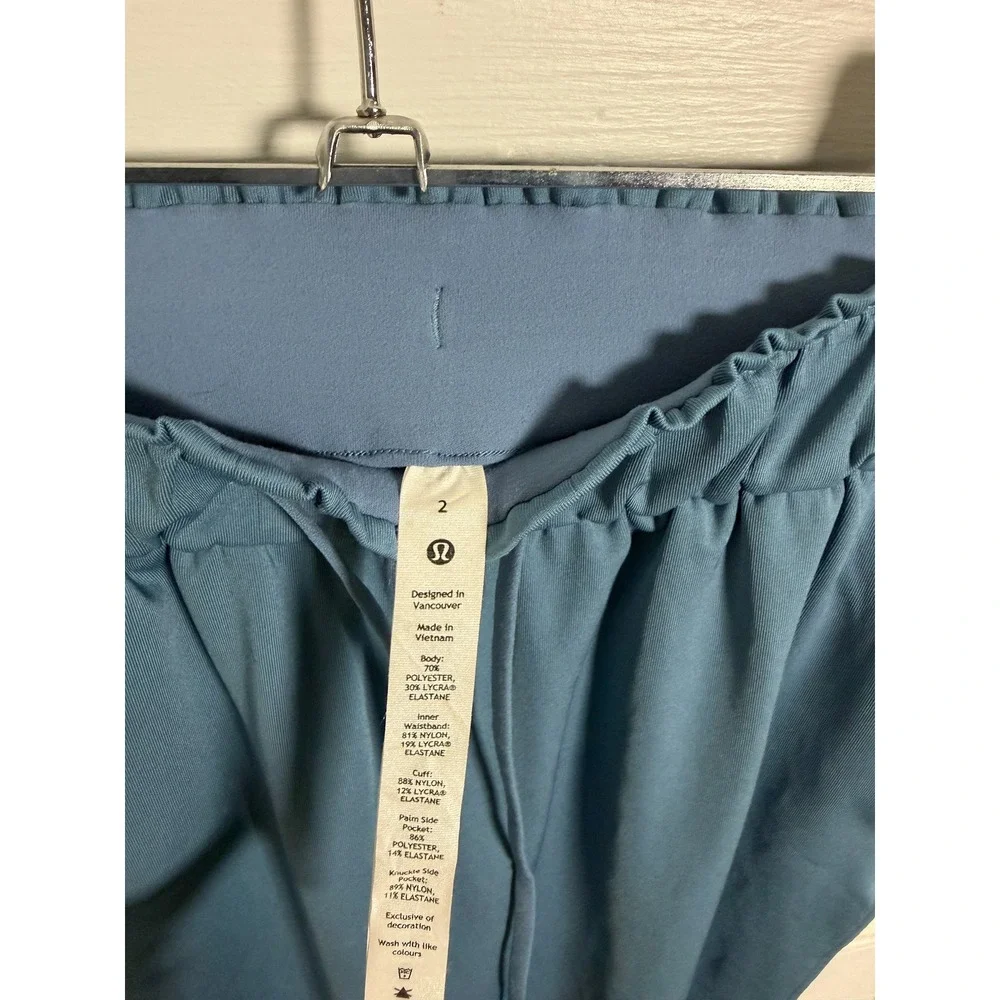 Lululemon Keep Moving Pant High-Rise 7/8 Blue Joggers Size 2 Luxtreme - Picture 3 of 3